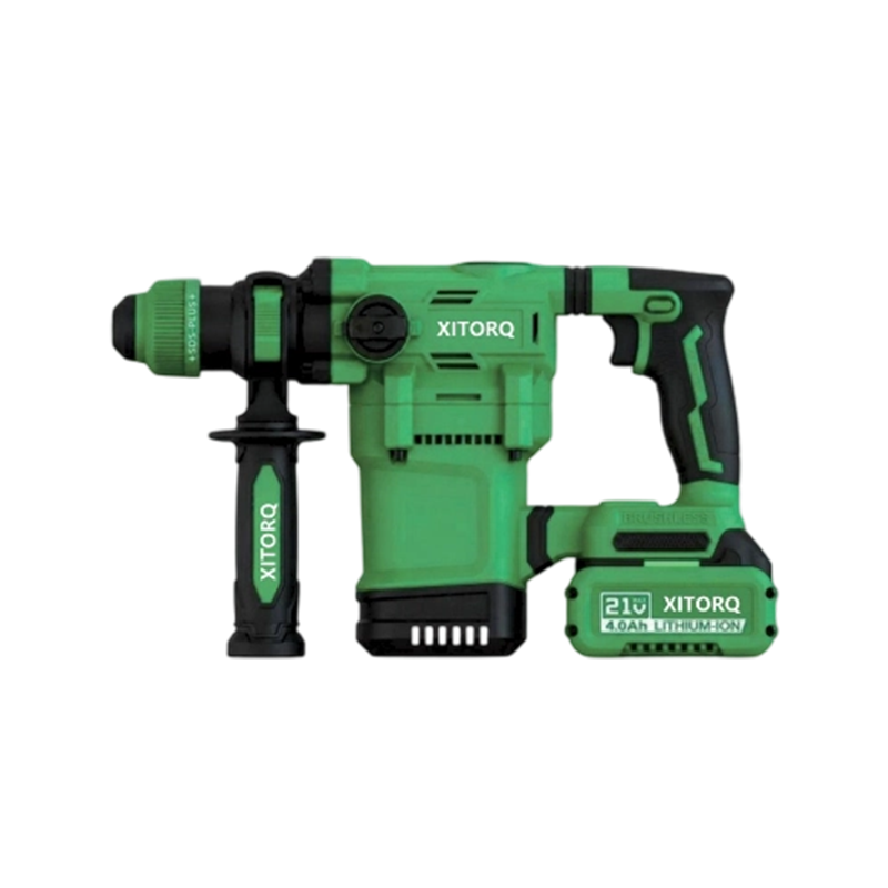 Búa quay không chổi than Lithium-Ion 21V — Máy khoan/Đục/Búa 3 chế độ, Năng lượng va đập 4,5J Búa quay không chổi than Lithium-Ion 21V — Máy khoan/Đục/Búa 3 chế độ, Năng lượng va đập 4,5J