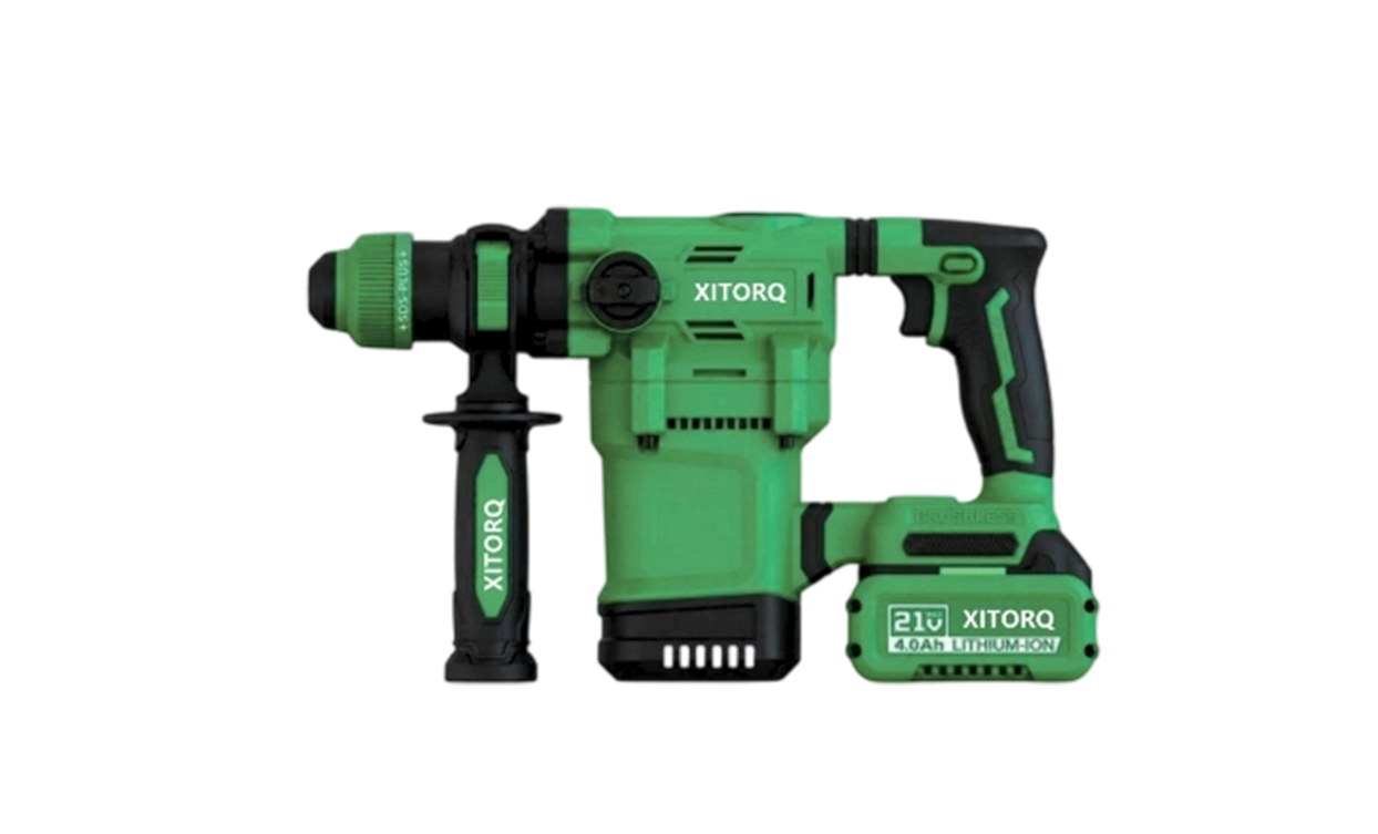 Búa quay không chổi than Lithium-Ion 21V — Máy khoan/Đục/Búa 3 chế độ, Năng lượng va đập 4,5J
