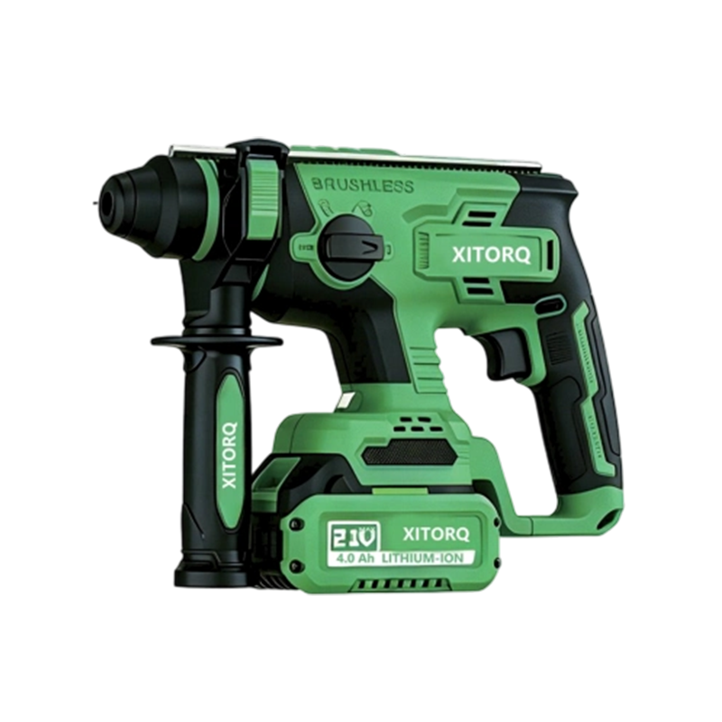 XJ.709 21V Máy búa quay không chổi than từ tính cao Lithium-Ion — Đầu cặp SDS-plus, Năng lượng tác động 1.7J XJ.709 21V Máy búa quay không chổi than từ tính cao Lithium-Ion — Đầu cặp SDS-plus, Năng lượng tác động 1.7J